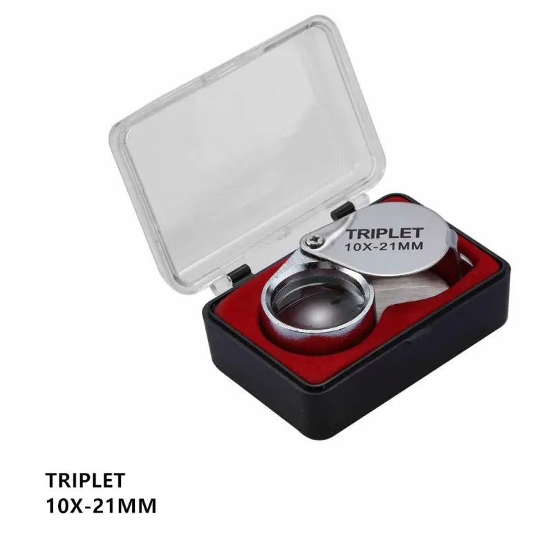  Foldable 10-30X Jewelry Loupe, Pocket Magnifier for Reading and Diamond Inspection, LK-AA83