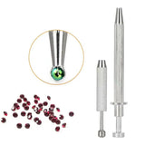 Stainless Steel 4 Claws Prong Tweezers Diamond Gems Bead Holder Tool, LK-AA44