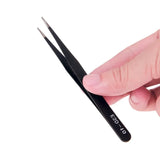 Stainless Steel Precision Anti-Static Tweezers Set with Curved and Straight Tips, LK-TW12