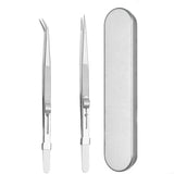 Precision Stainless Steel Jewelry Tweezers Set of 2, LK-TW15