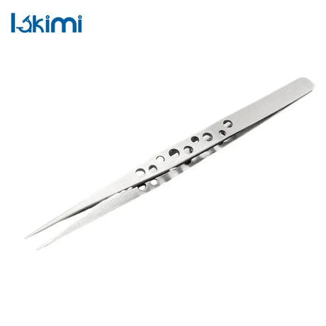 2-Piece Anti-Static Stainless Steel Tweezers Precision Angled and Straight, LK-TW11