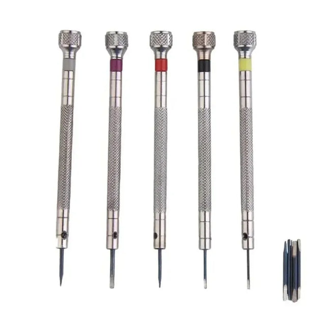 5-Piece Steel Screwdriver Set with Mini Connecting Pins for Removing Watch Straps, LK-AA35