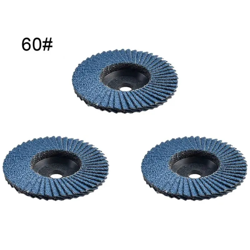 3-Inch Flat Flap Discs Set, 3pcs Grinding Wheels for Cutting, Sanding, and Polishing, LK-AA84