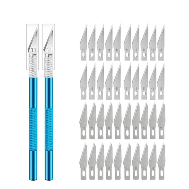 Non-slip Engraving Knife Set with 40 #11 Blades for Pcb and Cell Phone Repair, LK-SG11