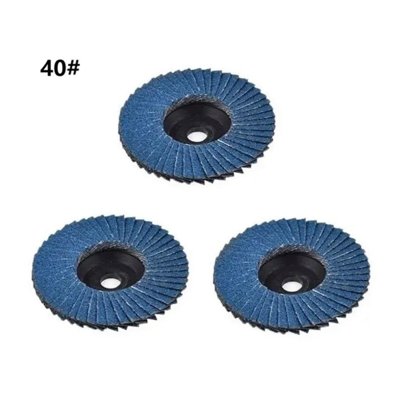 3-Inch Flat Flap Discs Set, 3pcs Grinding Wheels for Cutting, Sanding, and Polishing, LK-AA84