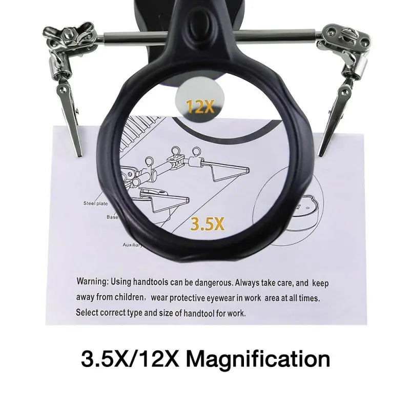 3.5x 12x Magnifying Glass Tools for Welding and Circuit Board, LK-AA42