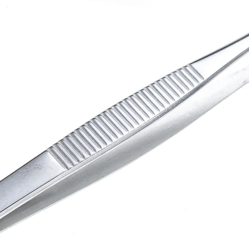 Stainless Steel Medical Tweezers Thickened Elbow Straight Head, LK-AA28