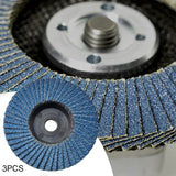 3-Inch Flat Flap Discs Set, 3pcs Grinding Wheels for Cutting, Sanding, and Polishing, LK-AA84