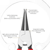 5-Inch Needle Nose Circlip Pliers for Locking Rings and Shafts, LK-AA46