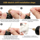 USB Mini Drill for DIY Resin Jewelry Woodworking and Craft Carving, LK-AA27