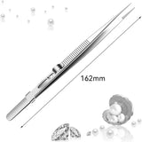 Precision Stainless Steel Jewelry Tweezers Set of 2, LK-TW15