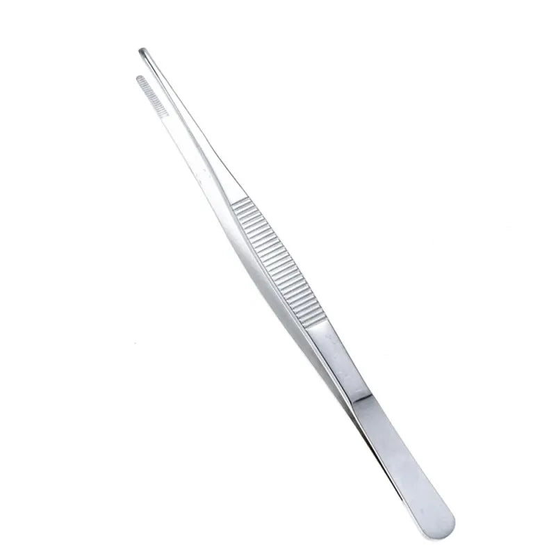 Stainless Steel Medical Tweezers Thickened Elbow Straight Head, LK-AA28