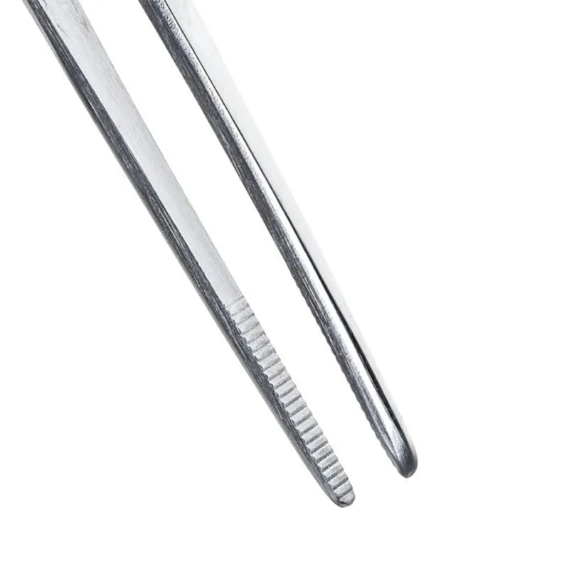 Stainless Steel Medical Tweezers Thickened Elbow Straight Head, LK-AA28