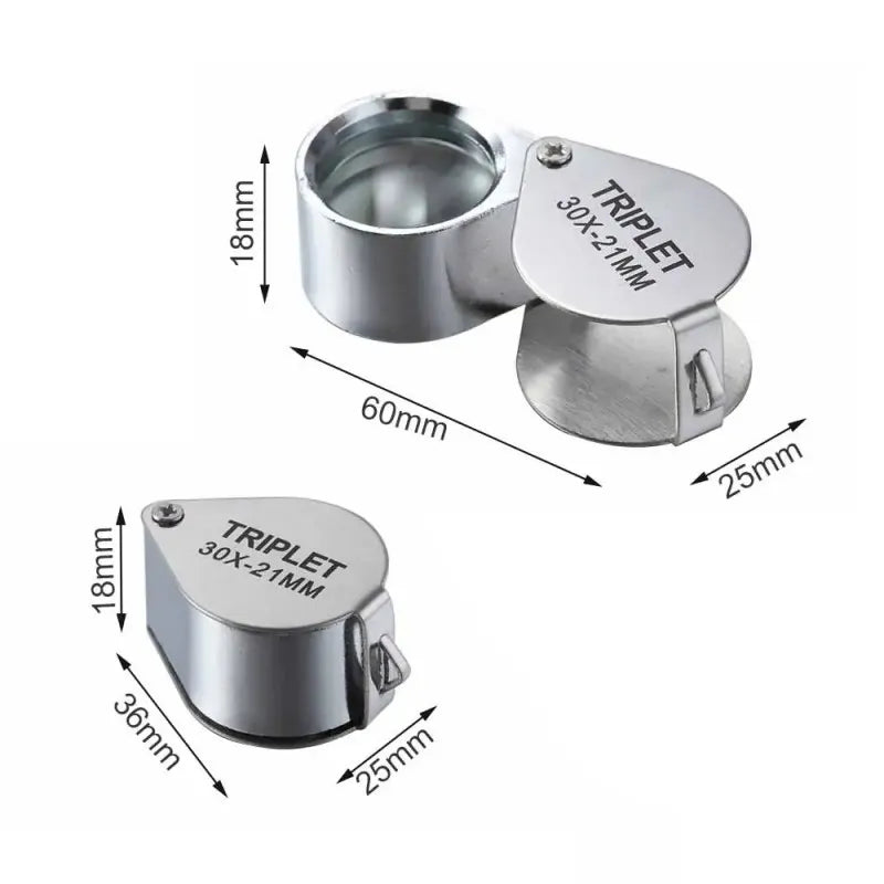  Foldable 10-30X Jewelry Loupe, Pocket Magnifier for Reading and Diamond Inspection, LK-AA83