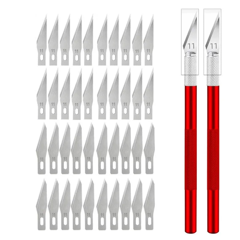 Non-slip Engraving Knife Set with 40 #11 Blades for Pcb and Cell Phone Repair, LK-SG11