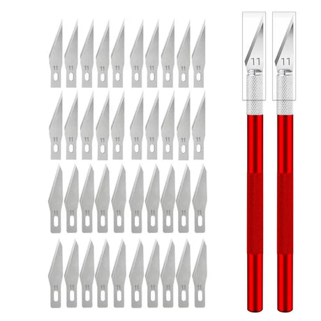 Non-slip Engraving Knife Set with 40 #11 Blades for Pcb and Cell Phone Repair, LK-SG11