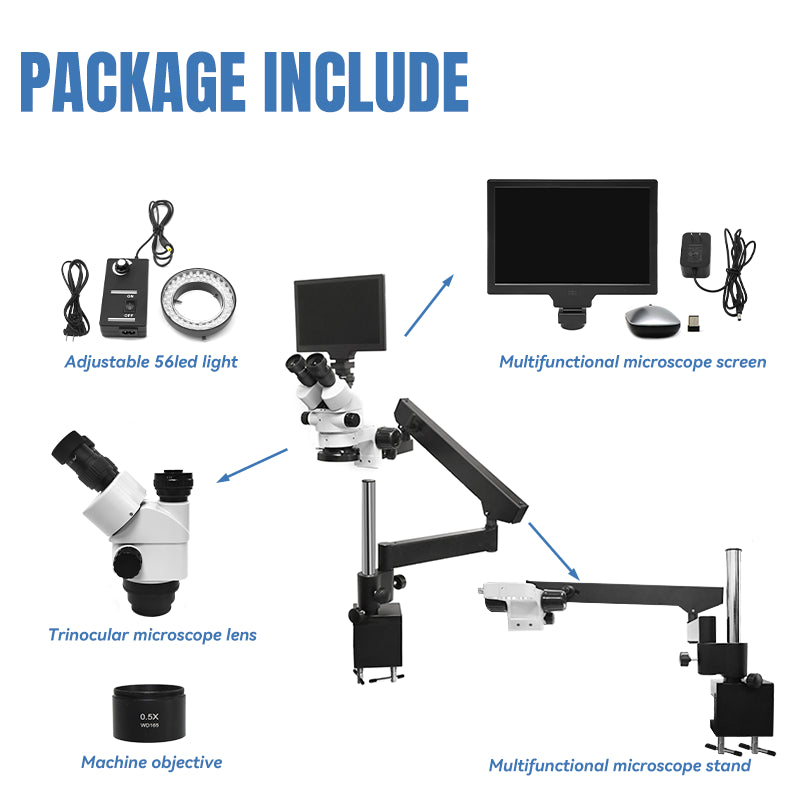 trinocular stereo zoom microscope LK-MH01B