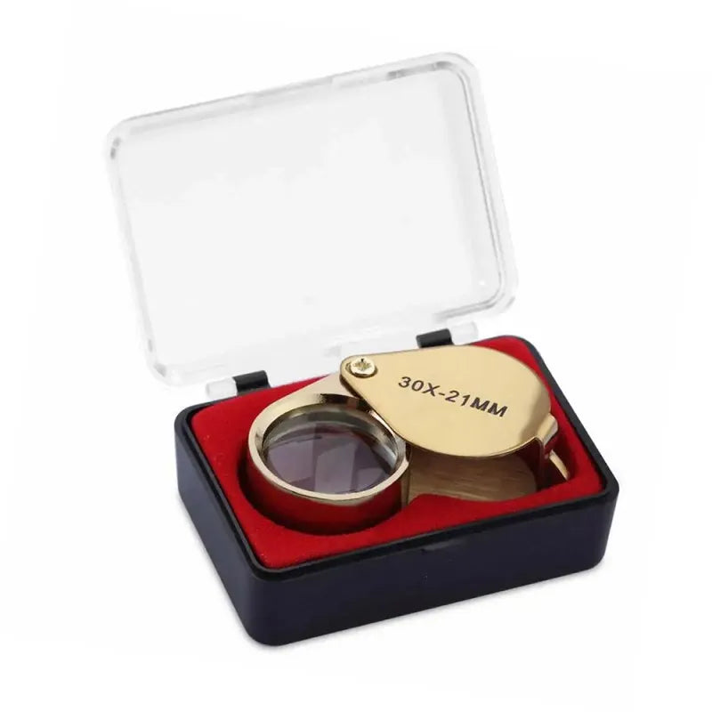  Foldable 10-30X Jewelry Loupe, Pocket Magnifier for Reading and Diamond Inspection, LK-AA83