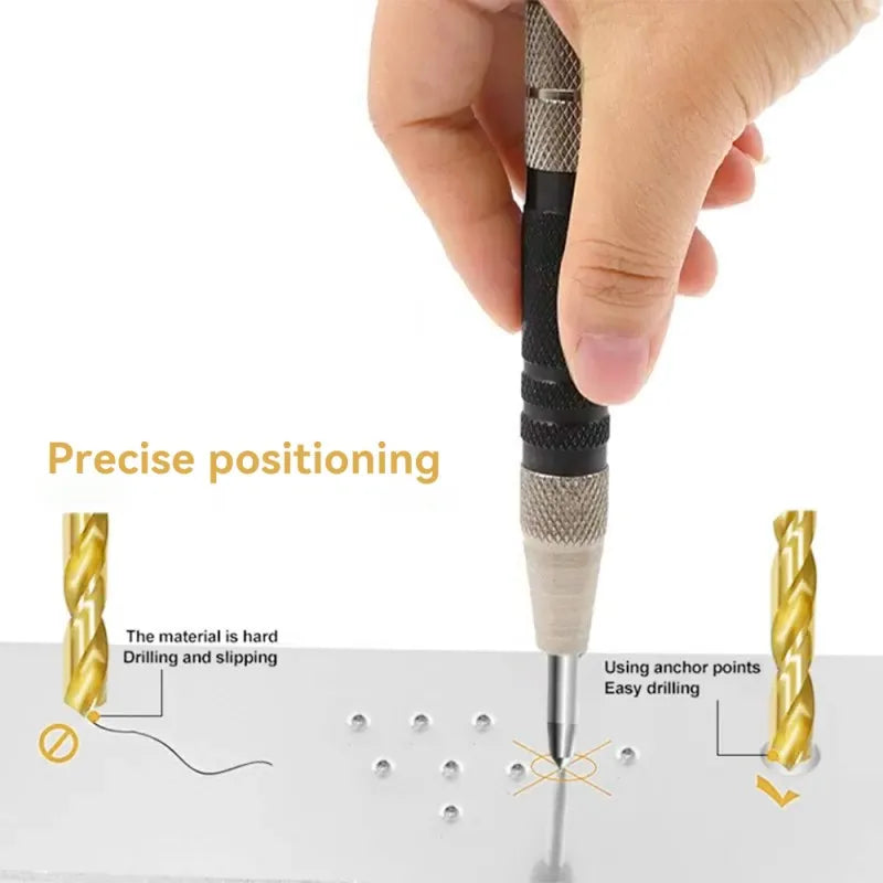 Automatic Spring Center Punch Locator Punch Tool Glass Window Breaker, LK-AA24