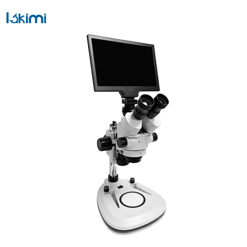 Trinocular Stereo Microscope LED Double Light Sources LK-MS06B