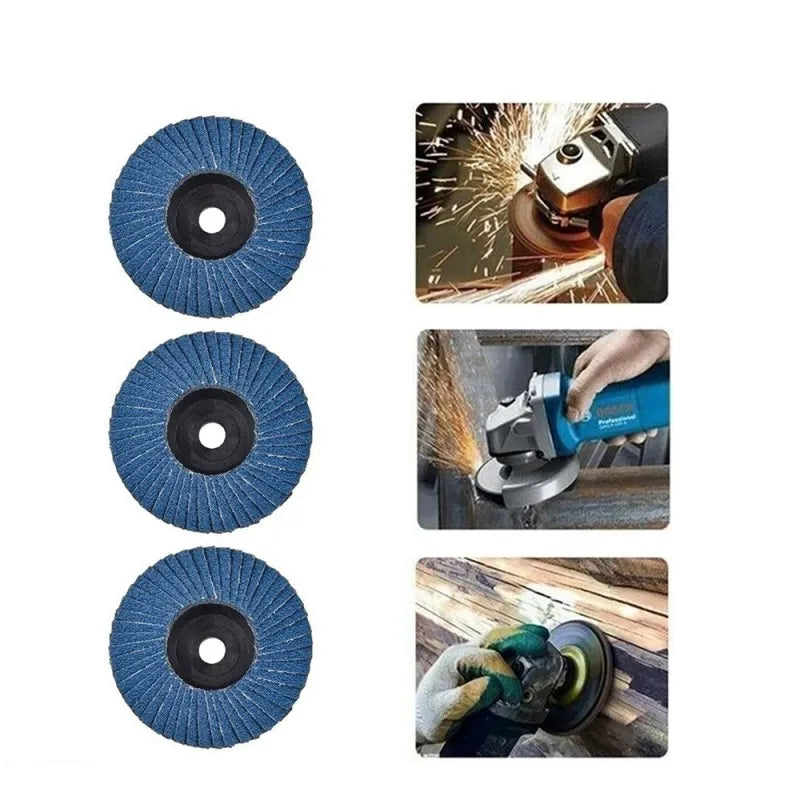 3-Inch Flat Flap Discs Set, 3pcs Grinding Wheels for Cutting, Sanding, and Polishing, LK-AA84