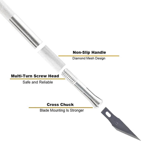 Non-slip Engraving Knife Set with 40 #11 Blades for Pcb and Cell Phone Repair, LK-SG11