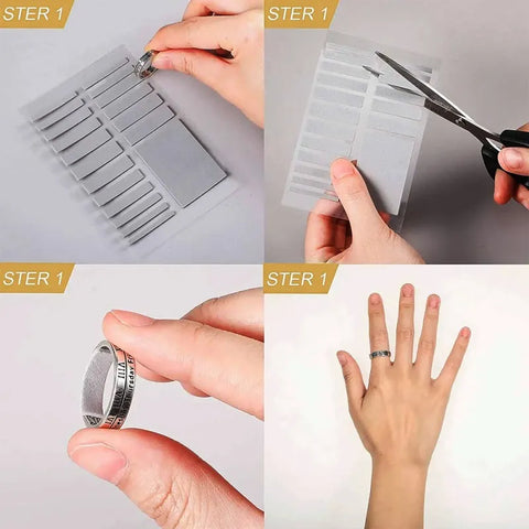 Big Size Invisible Silicone Transparent Fixed Tightener Reducer Rings Jewelry Resizing Tools, LK-AA72