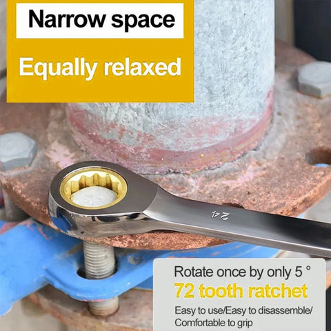 Dual-Use Ratchet Spanner Set-4