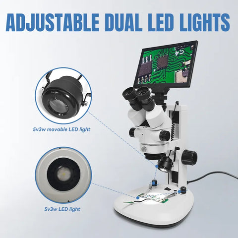 Trinocular Optical 7X-45X Stereo Microscope,LK-MS04B
