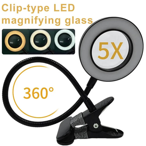 LED Clip Magnifier Lamp-5