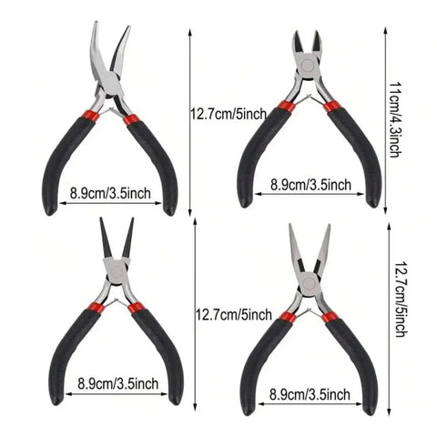 4-Piece Pliers Set for Jewelry Crafting-4