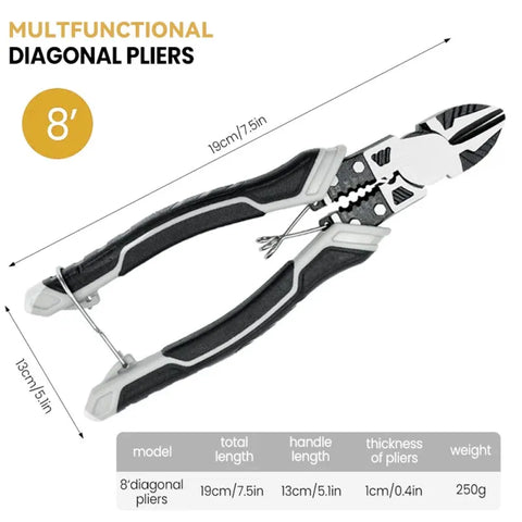 Universal Diagonal Pliers Wire Cutters Durable Non-slip Multi-functional Tool, LK-AA32