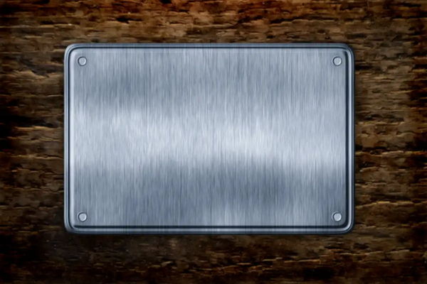 Metal nameplates without engraved designs