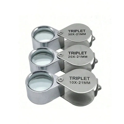 Foldable 10-30X Jewelry Loupe, Pocket Magnifier for Reading and Diamond Inspection, LK-AA83